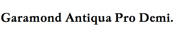 Garamond Antiqua Pro Demibold