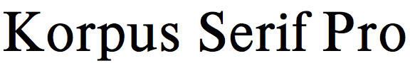 Korpus Serif Pro