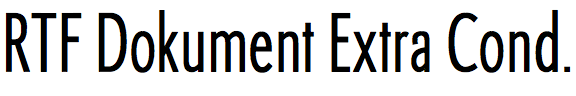 RTF Dokument Extra Condensed