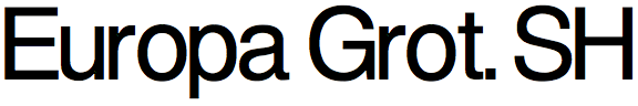 Europa Grotesk SH