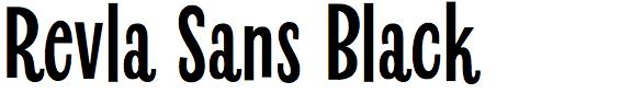 Revla Sans Black