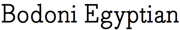 Bodoni Egyptian
