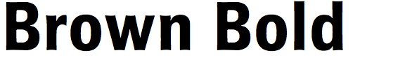 Brown Bold