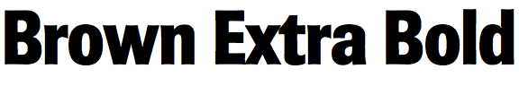 Brown Extra Bold