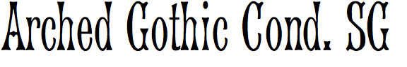 Arched Gothic Condensed SG