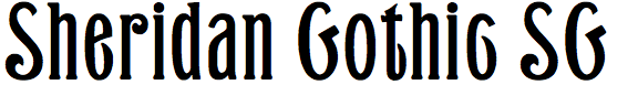 Sheridan Gothic SG