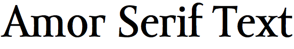 Amor Serif Text