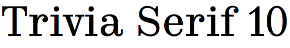 Trivia Serif 10