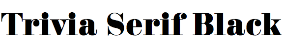 Trivia Serif Black