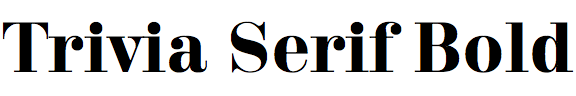Trivia Serif Bold
