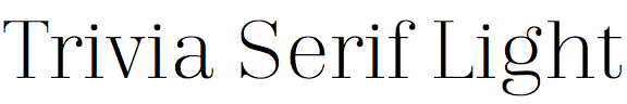 Trivia Serif Light