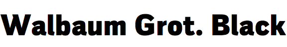 Walbaum Grotesk Black