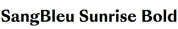 SangBleu Sunrise Bold