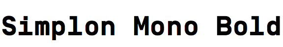 Simplon Mono Bold