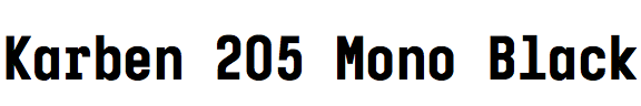 Karben 205 Mono Black
