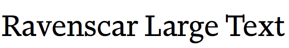 Ravenscar Large Text