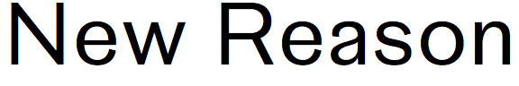 New Reason