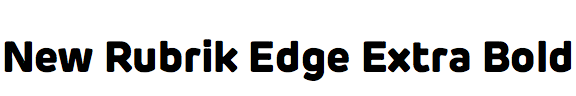 New Rubrik Edge Extra Bold