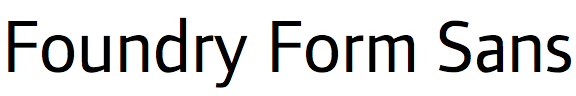 Foundry Form Sans