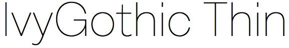 IvyGothic Thin