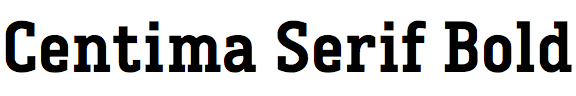 Centima Serif Bold