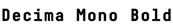 Decima Mono Bold