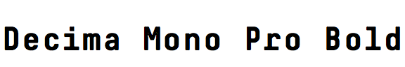 Decima Mono Pro Bold