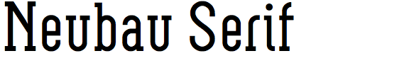 Neubau Serif