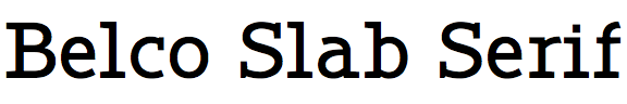 Belco Slab Serif