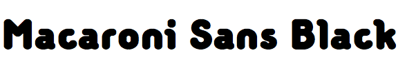 Macaroni Sans Black