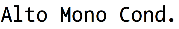 Alto Mono Condensed