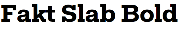 Fakt Slab Bold