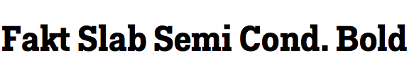 Fakt Slab Semi Condensed Bold