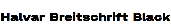 Halvar Breitschrift Black