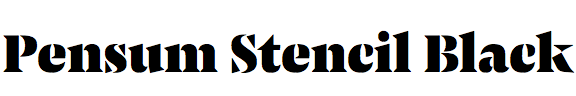 Pensum Stencil Black