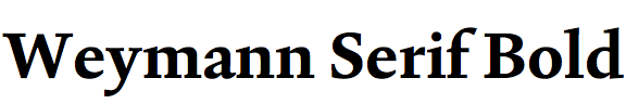 Weymann Serif Bold
