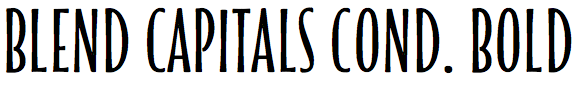Blend Capitals Condensed Bold