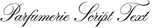 Parfumerie Script Text