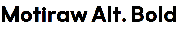 Motiraw Alternate Bold