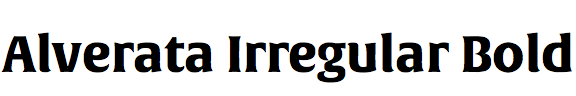 Alverata Irregular Bold