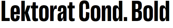 Lektorat Condensed Bold