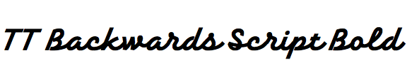 TT Backwards Script Bold