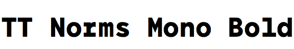 TT Norms Mono Bold