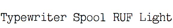 Typewriter Spool RUF Light
