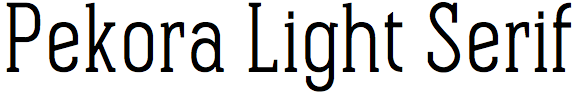 Pekora Light Serif