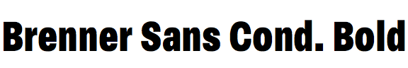Brenner Sans Condensed Bold