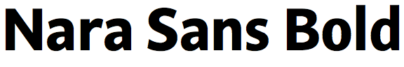 Nara Sans Bold