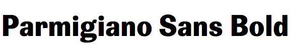 Parmigiano Sans Bold
