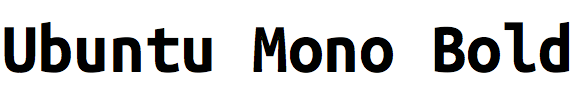 Ubuntu Mono Bold