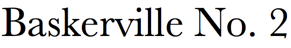 Baskerville No. 2 (URW)